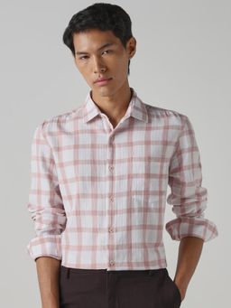 Mufti - Pastel Pink Checks Men Shirt