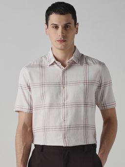 Mufti - Pastel Pink Checks Men Shirt