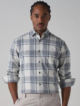 Mufti - Muted Grey Checks Men Shirt