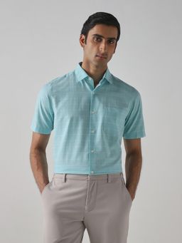 Mufti - Aqua Checks Men Shirt