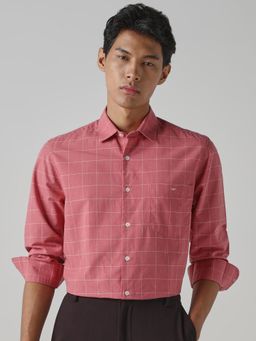 Mufti - Muted Rose Pink Checks Men Shirt