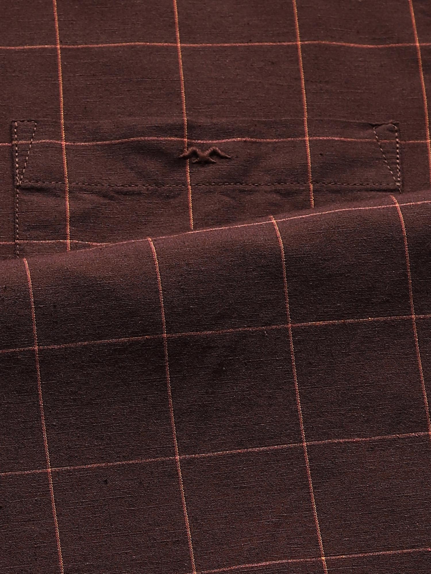 Rich Brown Checks Men Shirt