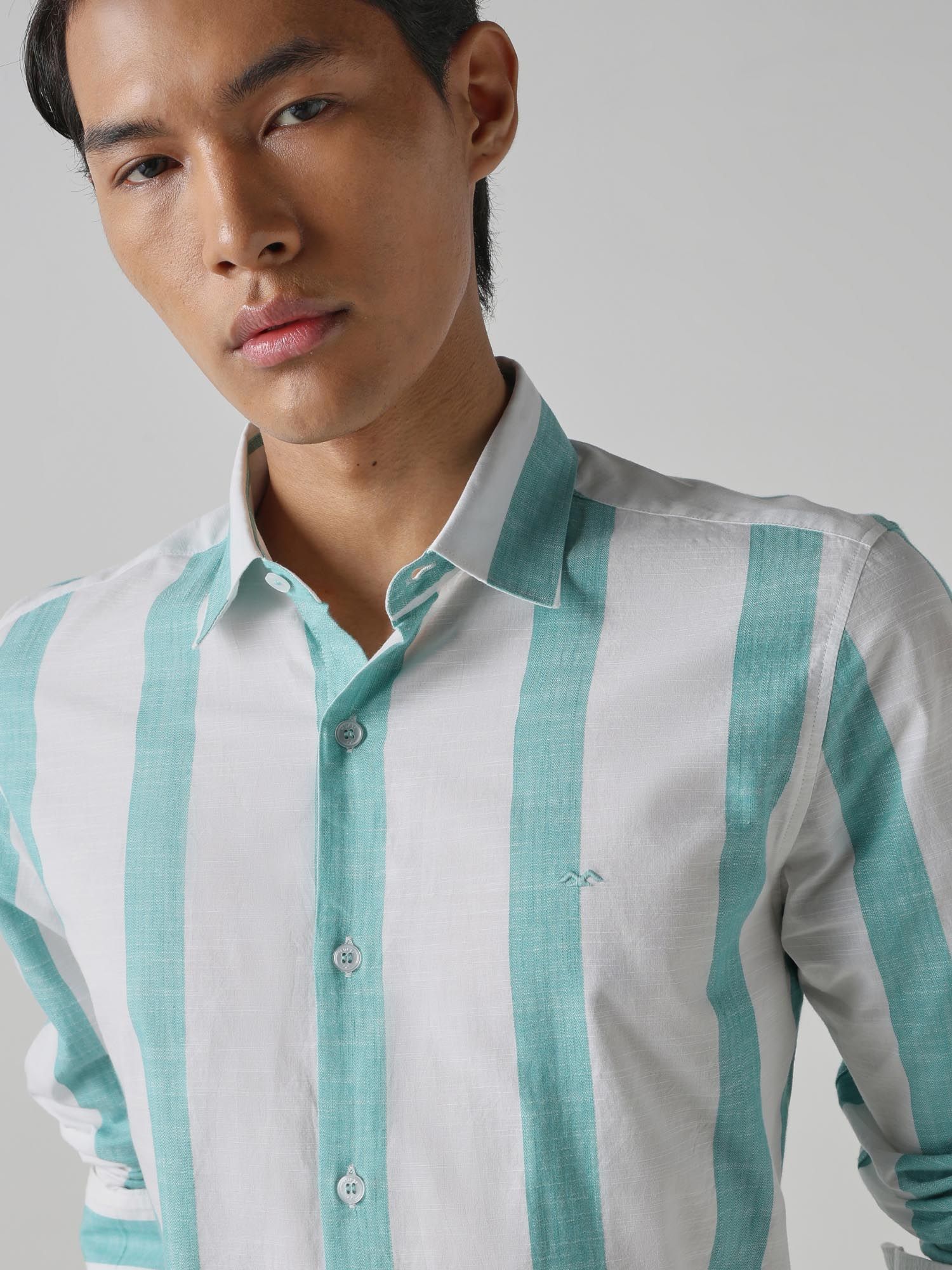 White Stripes Men Shirt