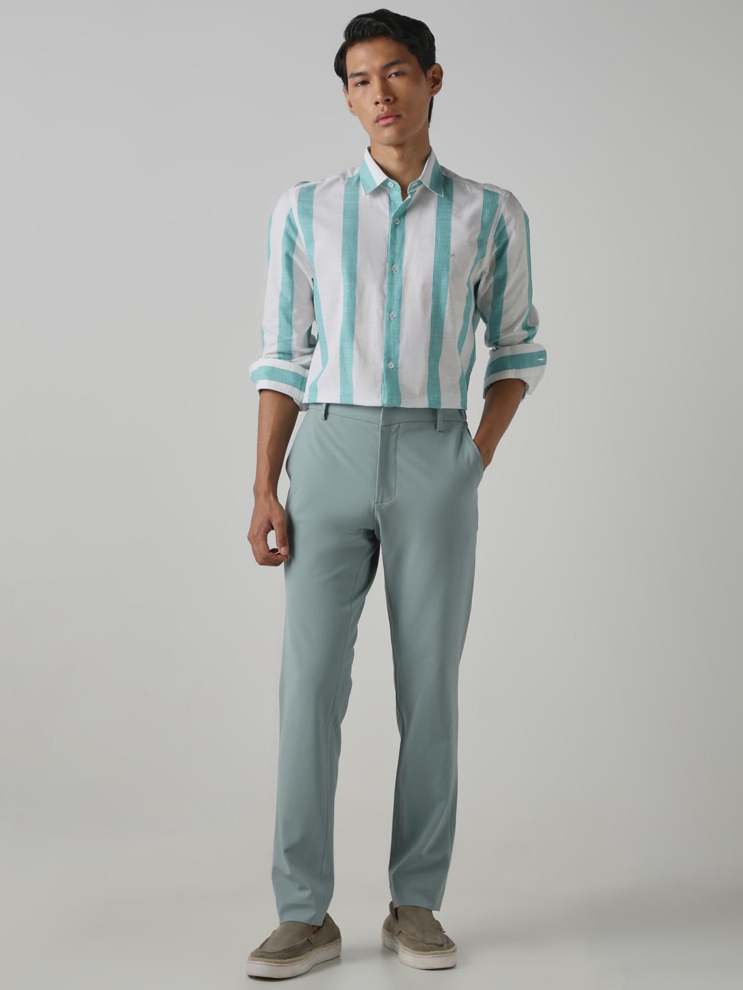 White Stripes Men Shirt