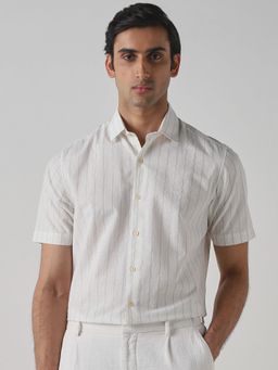 Mufti - Off White Stripes Men Shirt