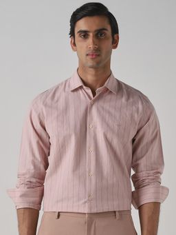 Mufti - Soft Pink Stripes Men Shirt
