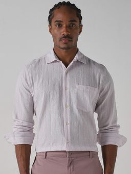 Mufti - Light Pink Stripes Men Shirt