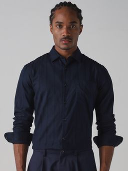 Mufti - Deep Navy Blue Men Shirt