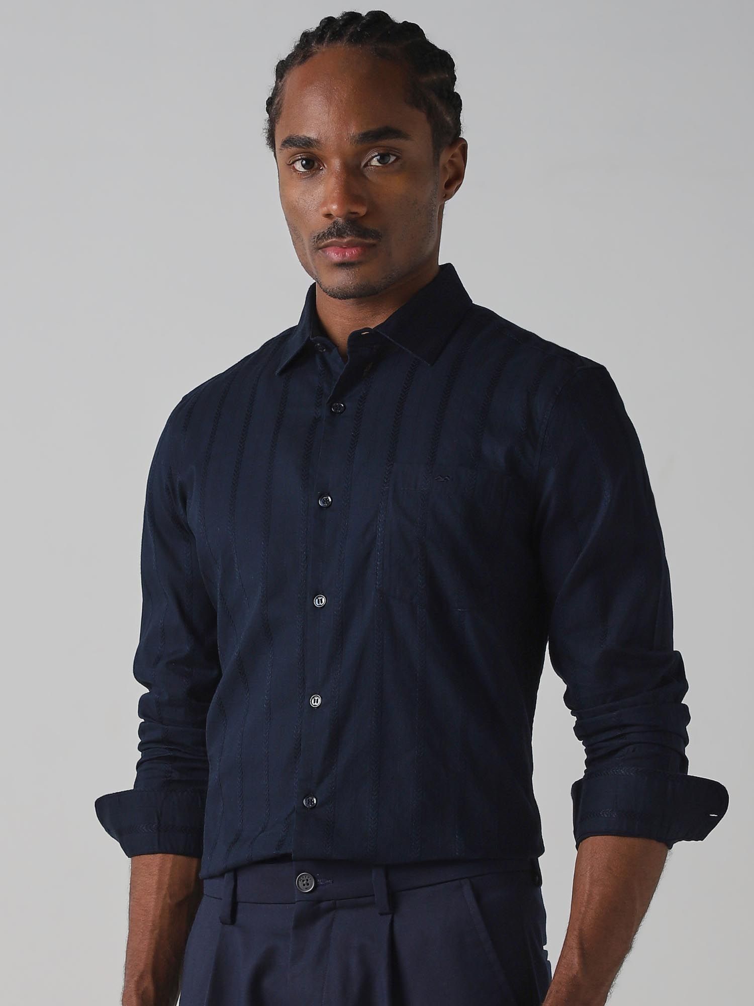 Deep Navy Blue Men Shirt