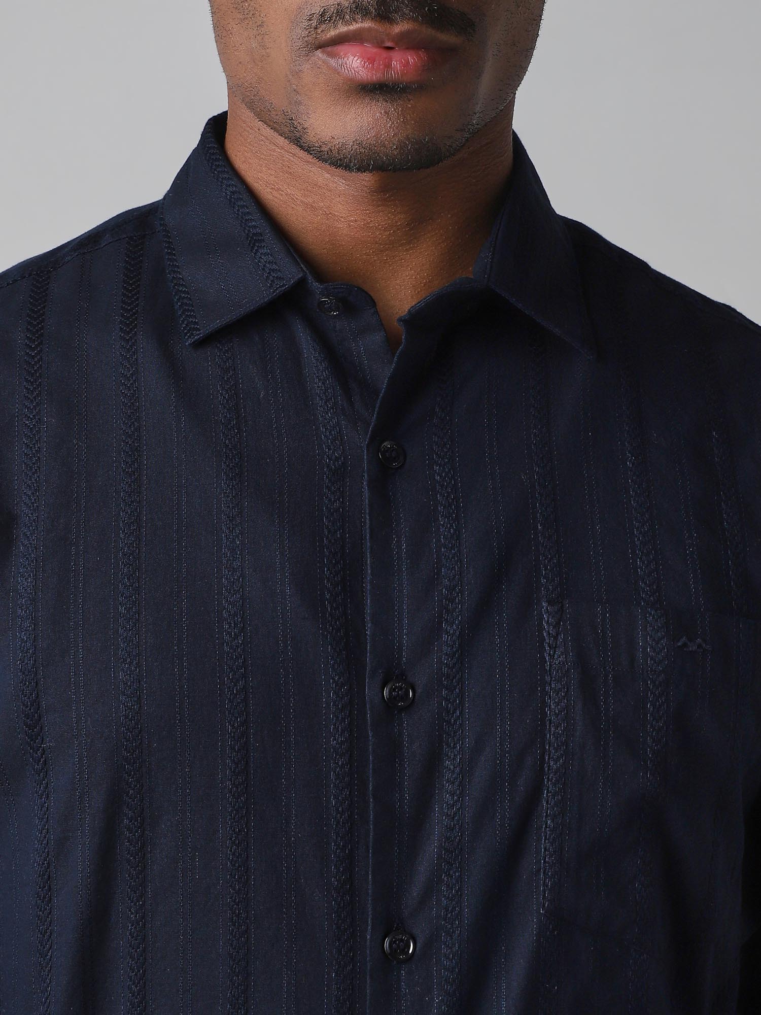 Deep Navy Blue Men Shirt