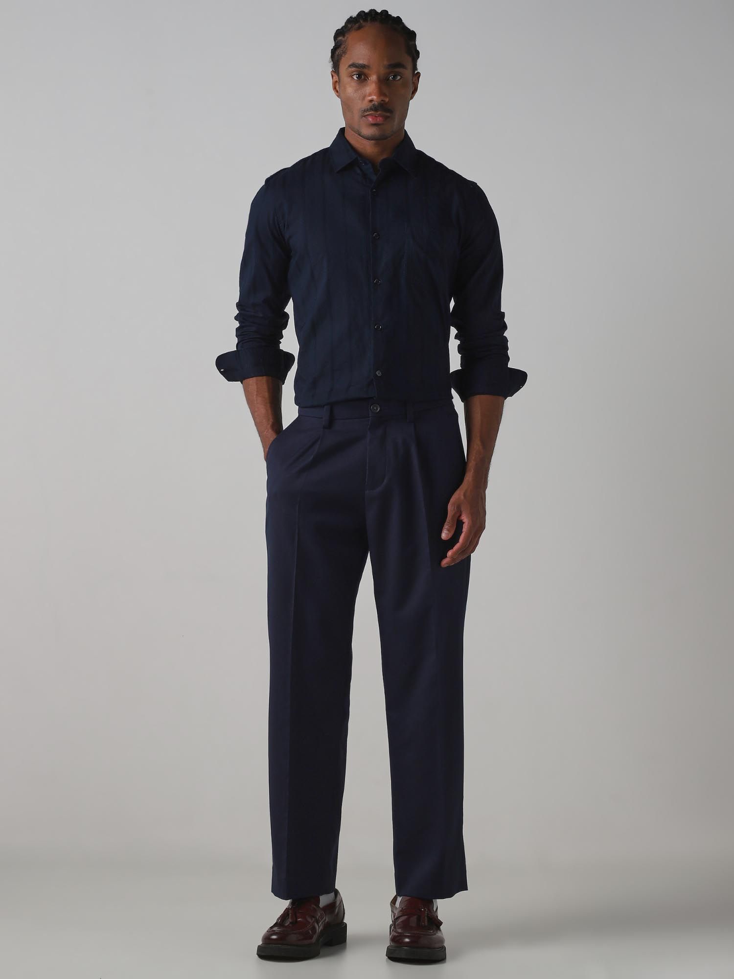 Deep Navy Blue Men Shirt