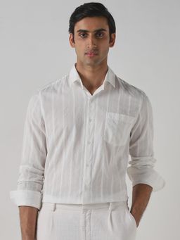Mufti - Off White Men Shirt