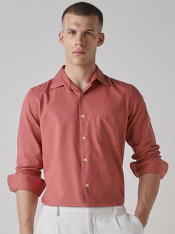 Mufti - Muted Rose Pink Solid Men Shirt