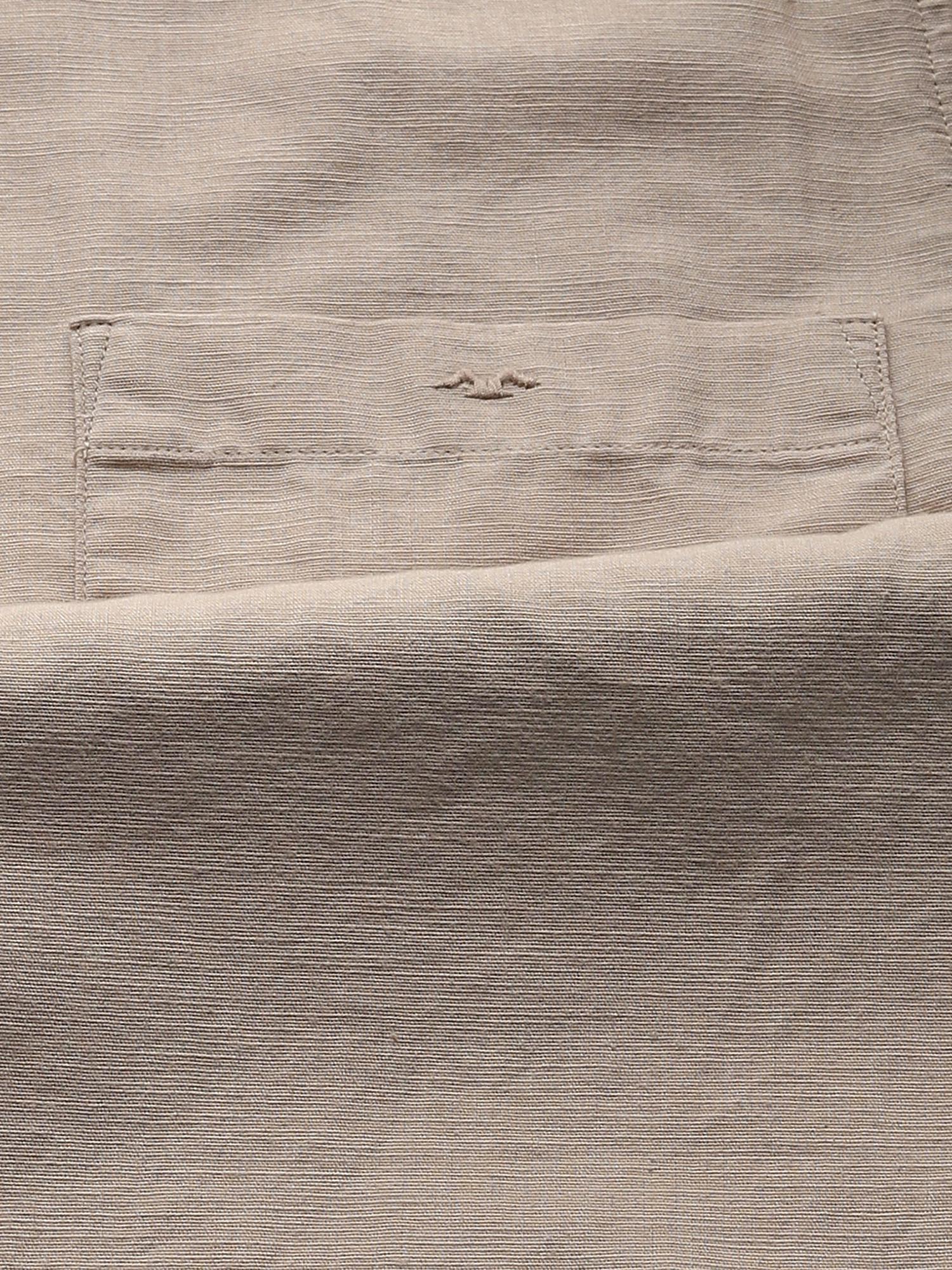 Beige Solid Men Shirt