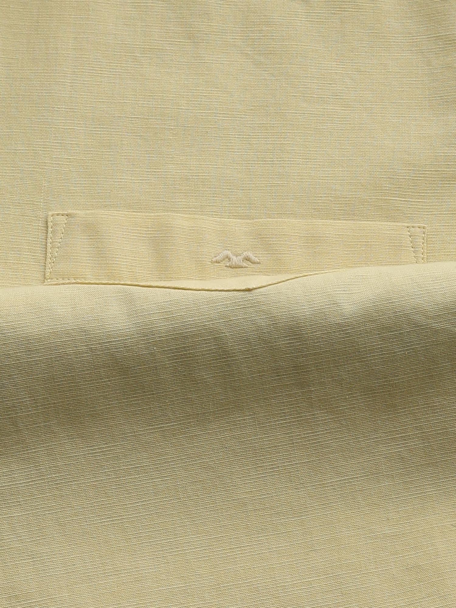 Light Yellow Solid Men Shirt