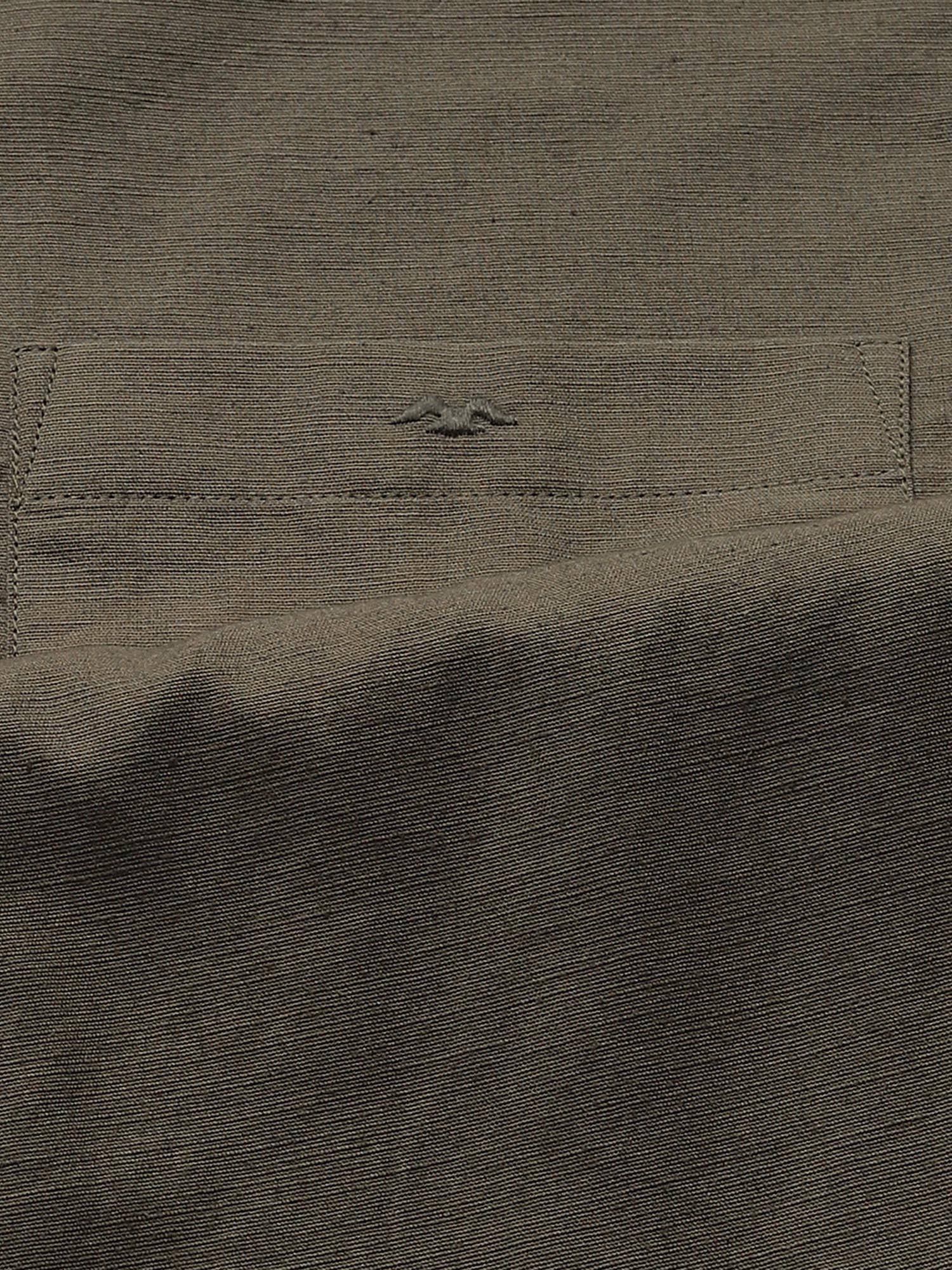 Olive Solid Men Shirt
