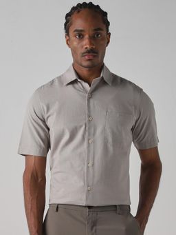 Mufti - Muted Taupe Solid Men Shirt