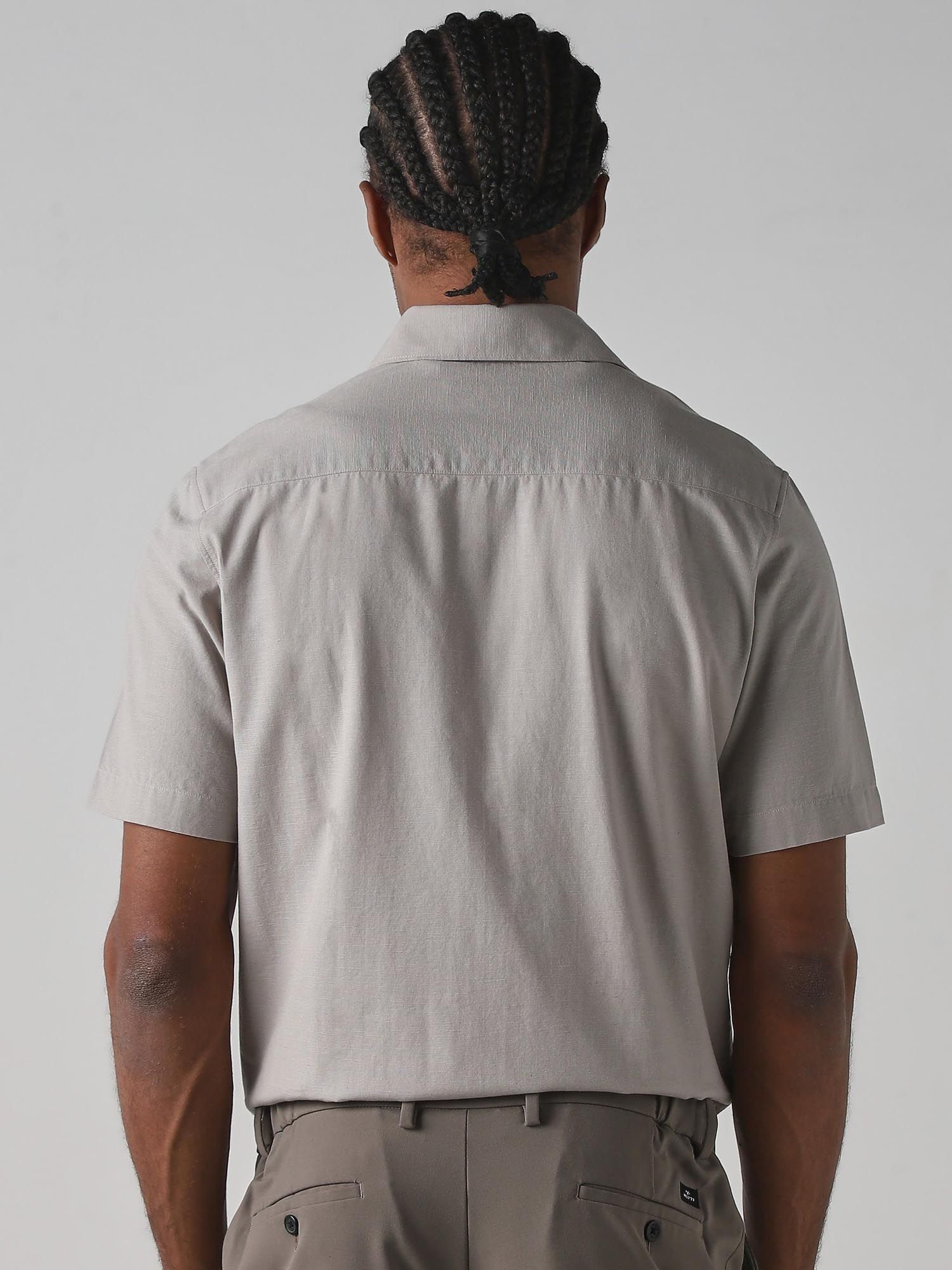 Muted Taupe Solid Men Shirt
