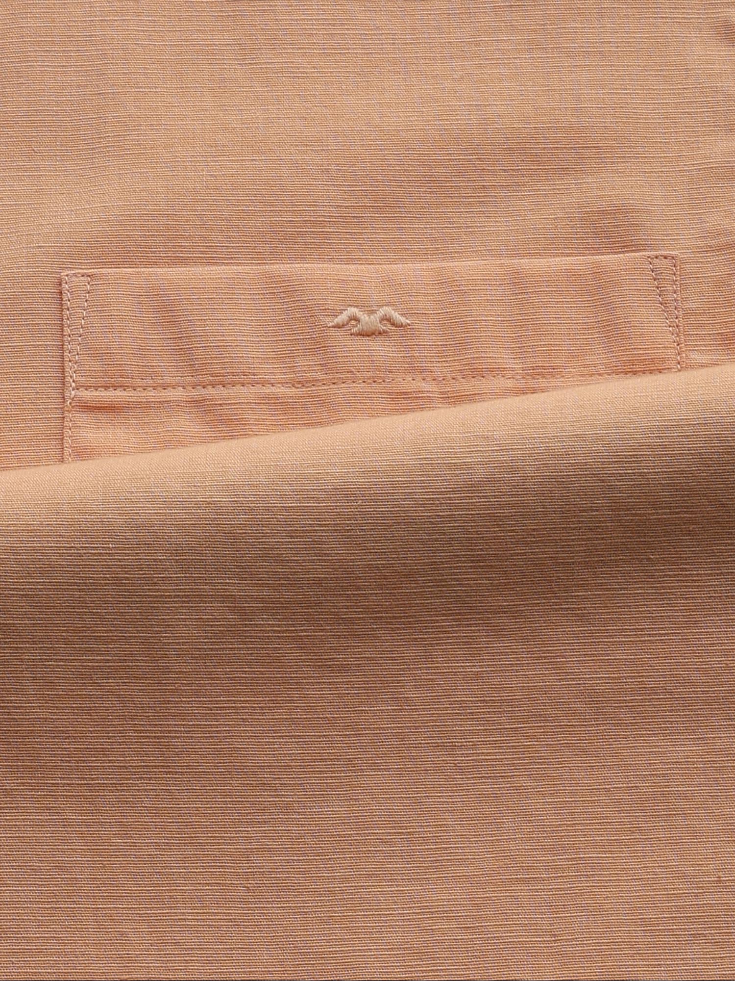 Soft Peach Orange Solid Men Shirt