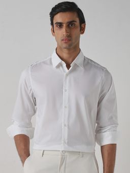 Mufti - Bright White Solid Men Shirt
