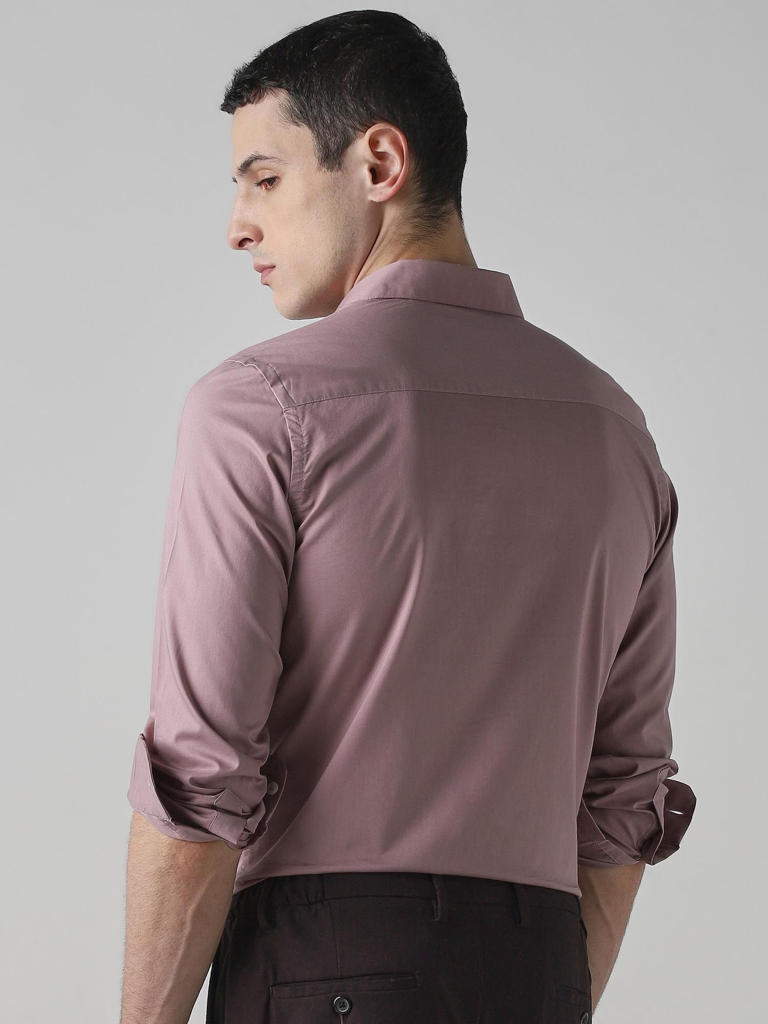 Muted Lilac Solid Men Shirt
