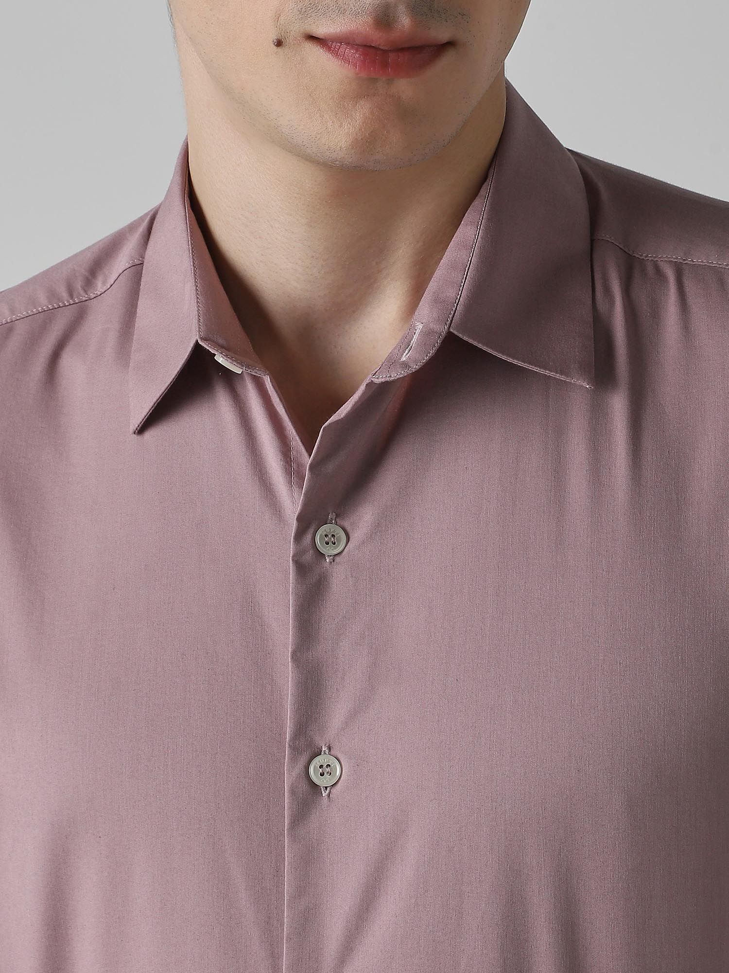 Muted Lilac Solid Men Shirt