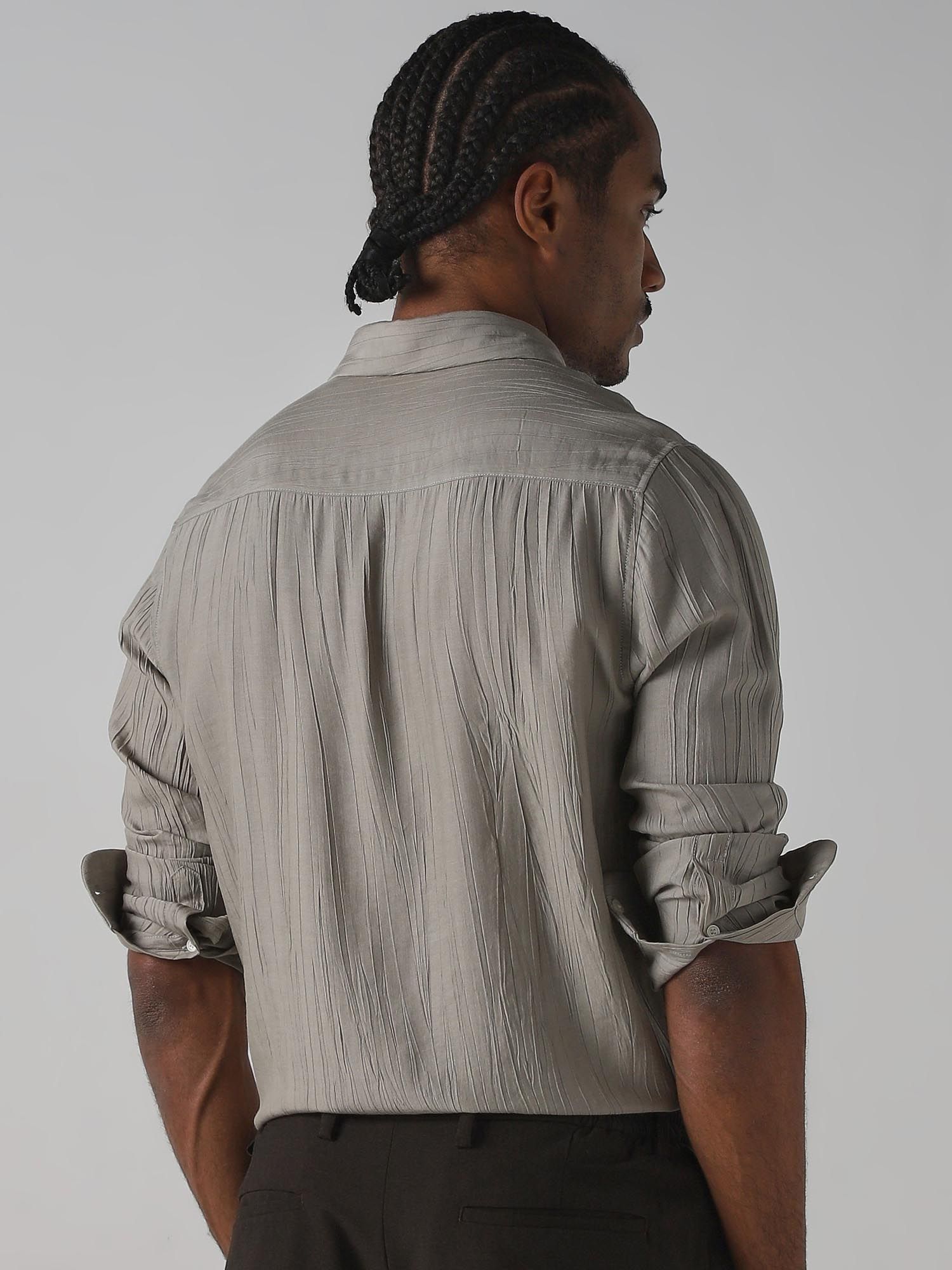 Muted Sage Green Men Shirt