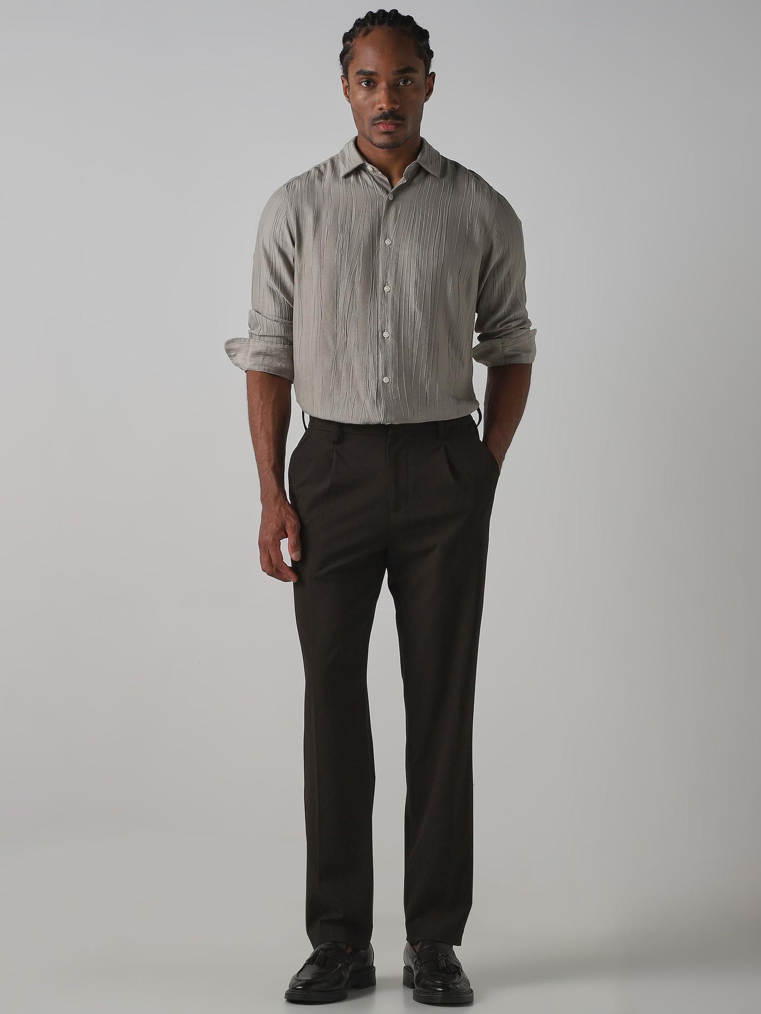 Muted Sage Green Men Shirt