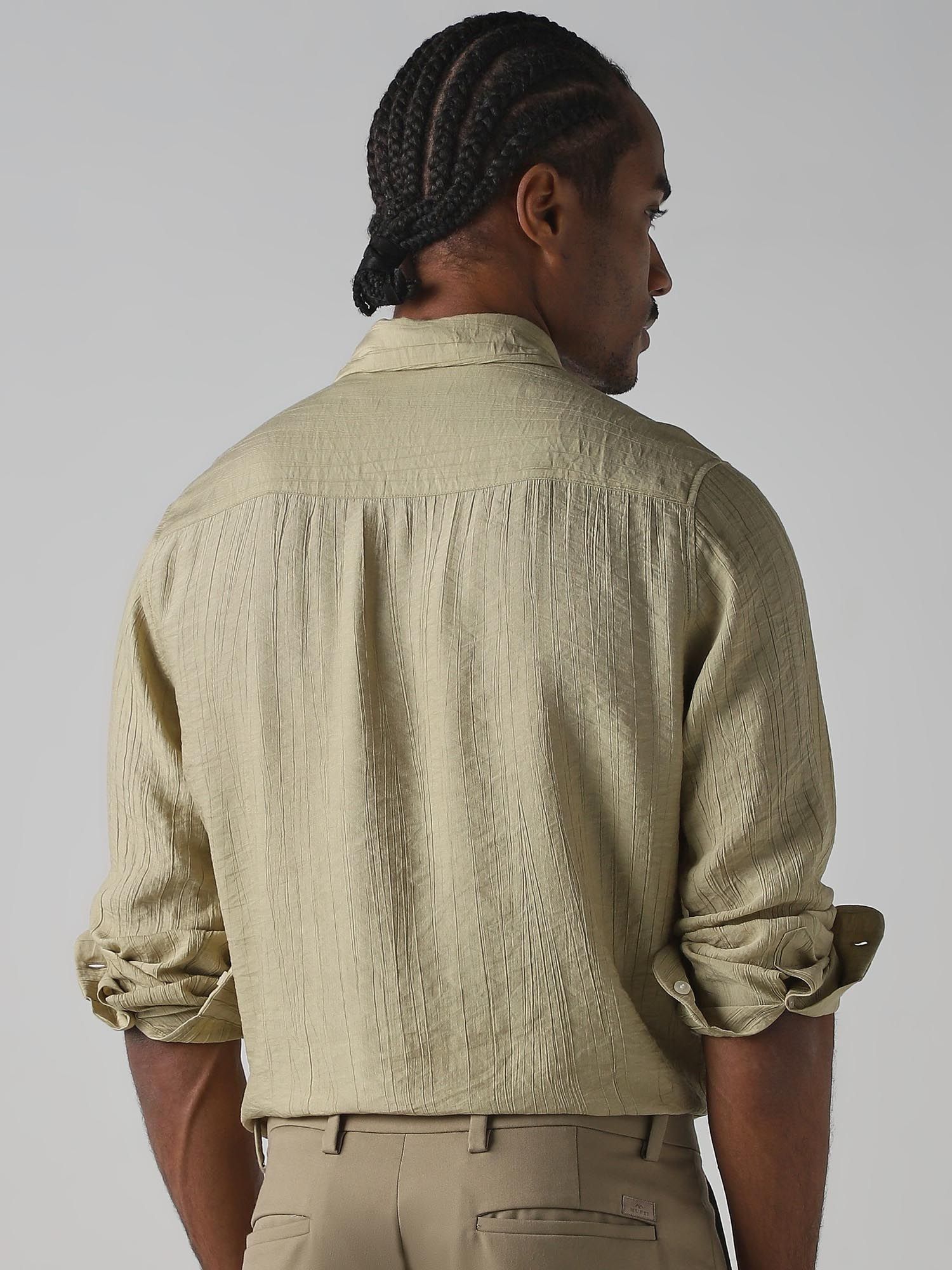 Muted Beige Men Shirt