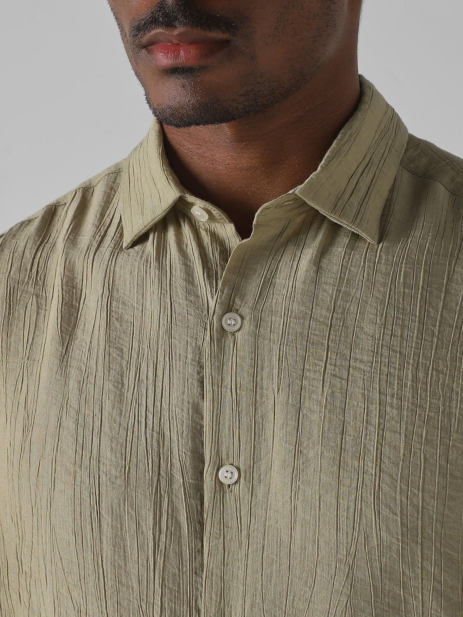 Muted Beige Men Shirt