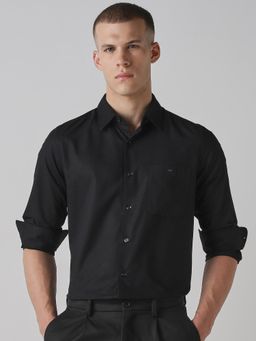Mufti - Jet Black Solid Men Shirt