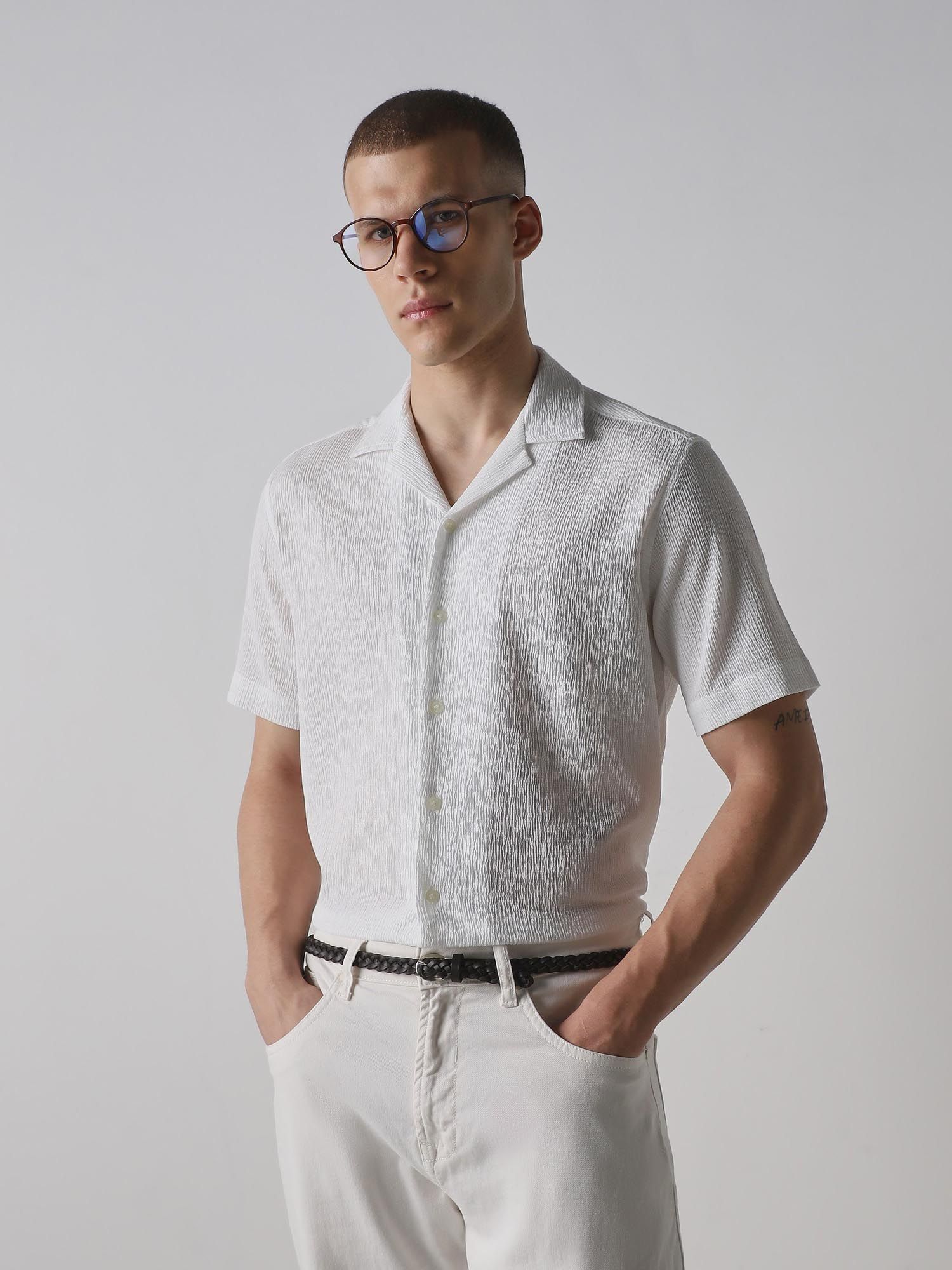 Bright White Men Shirt
