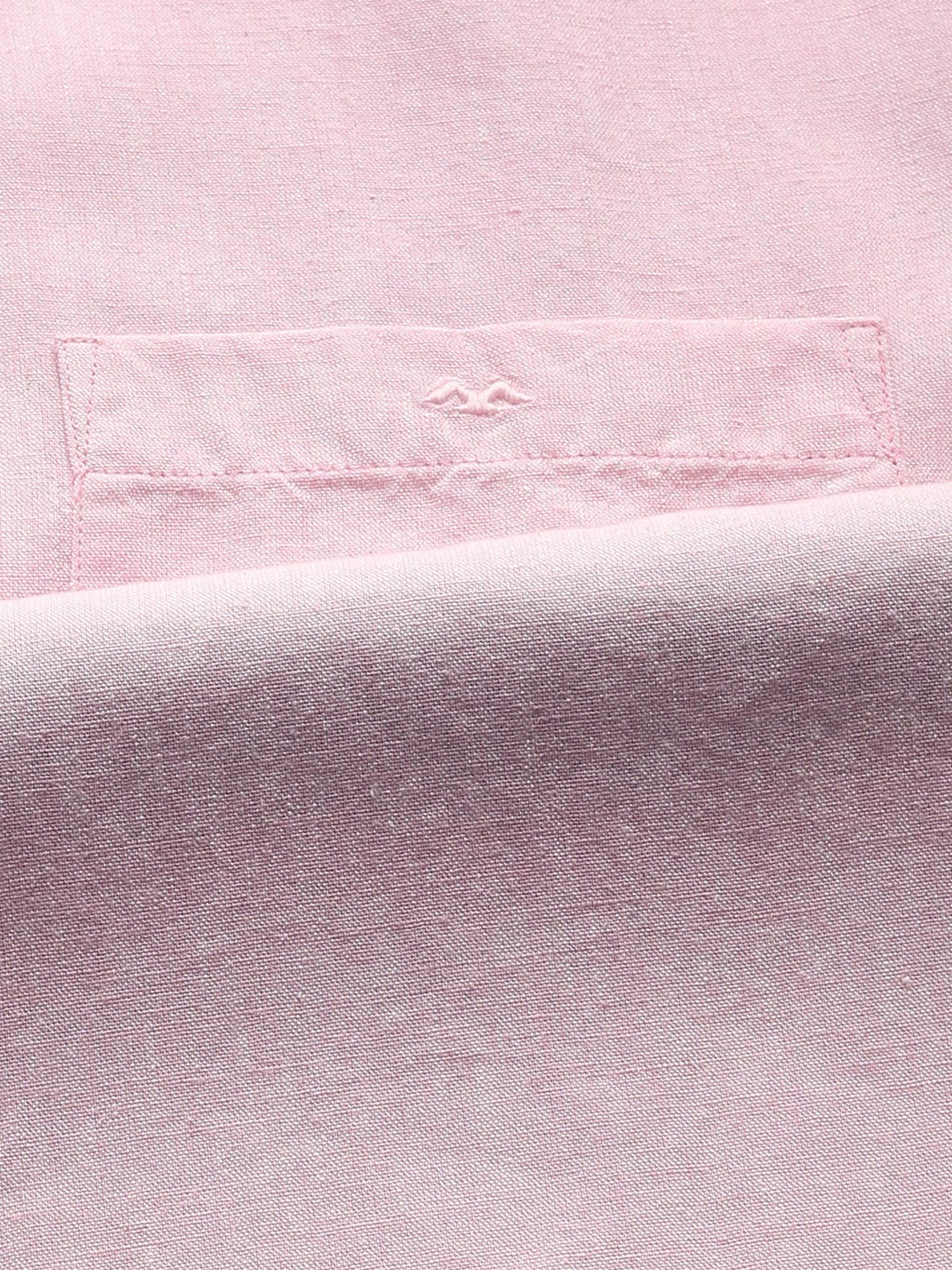 Soft Pastel Pink Solid Men Shirt