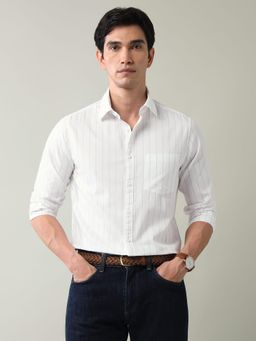 AD By Arvind - Vertical Striped Twill Slim Fit Shirt