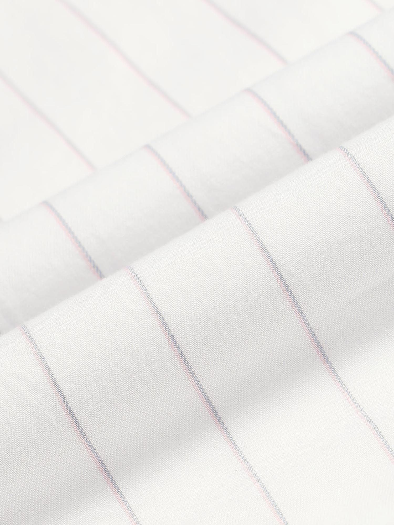 Vertical Striped Twill Slim Fit Shirt
