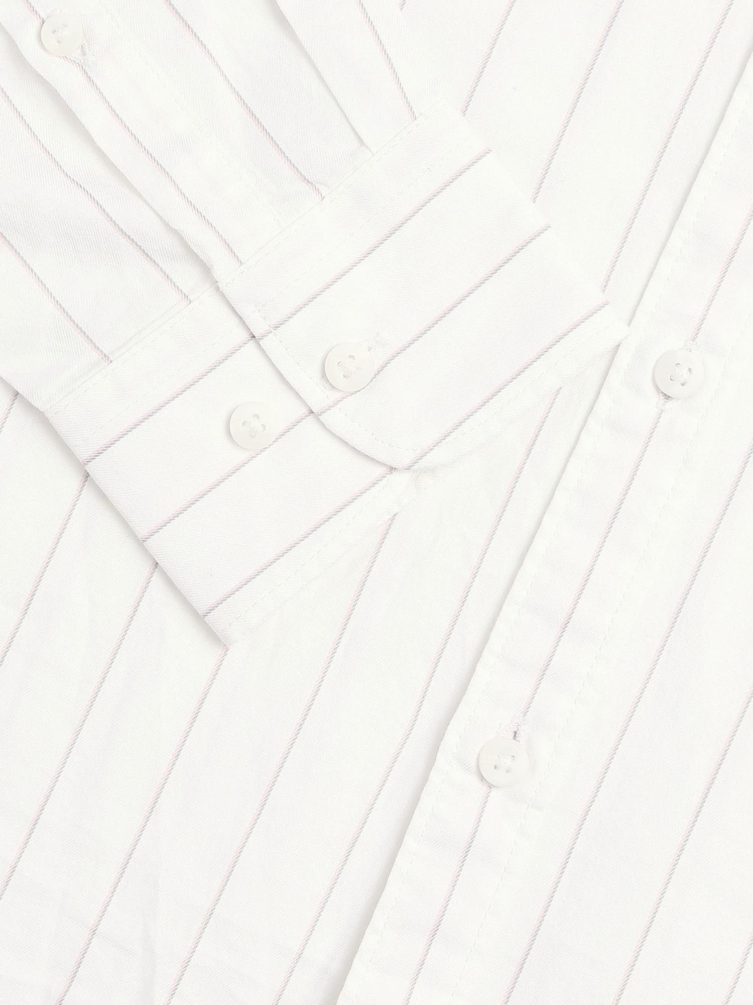 Vertical Striped Twill Slim Fit Shirt