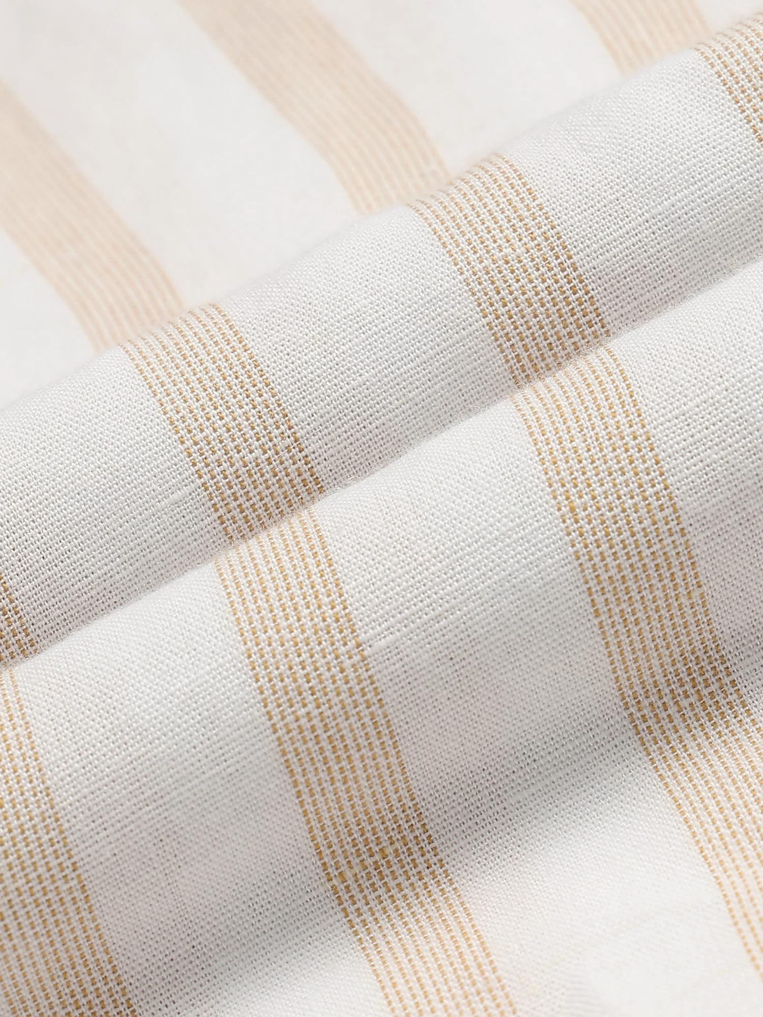 Vertical Striped Slim Fit Shirt Yellow