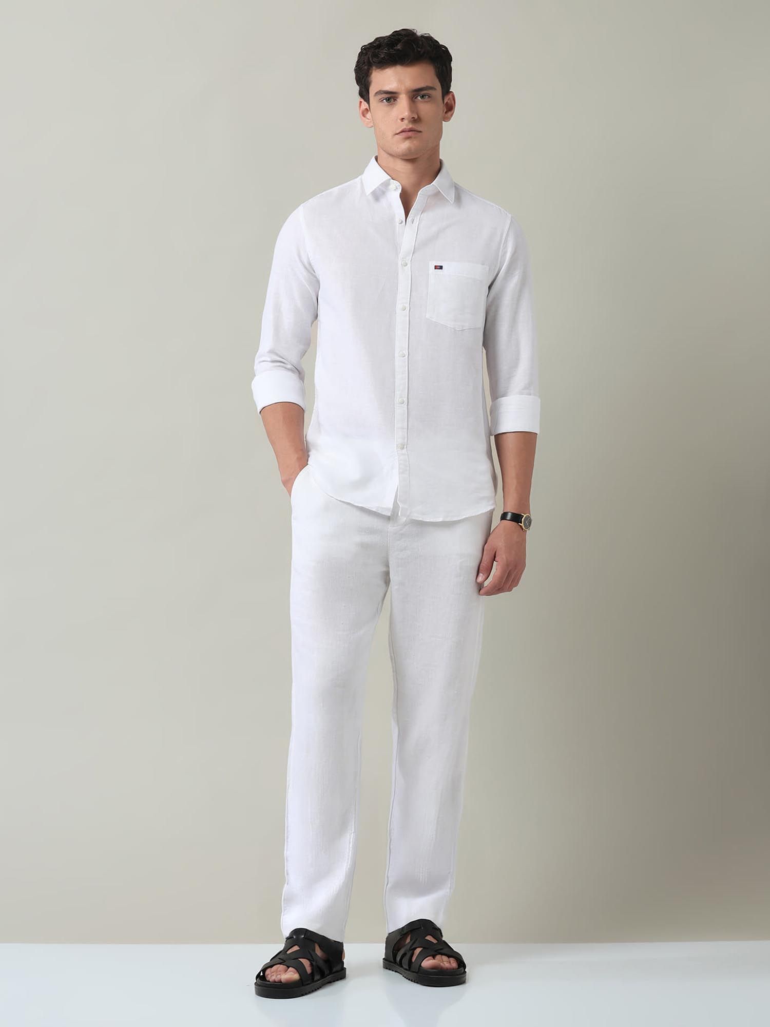 Solid Regular Fit Shirt White