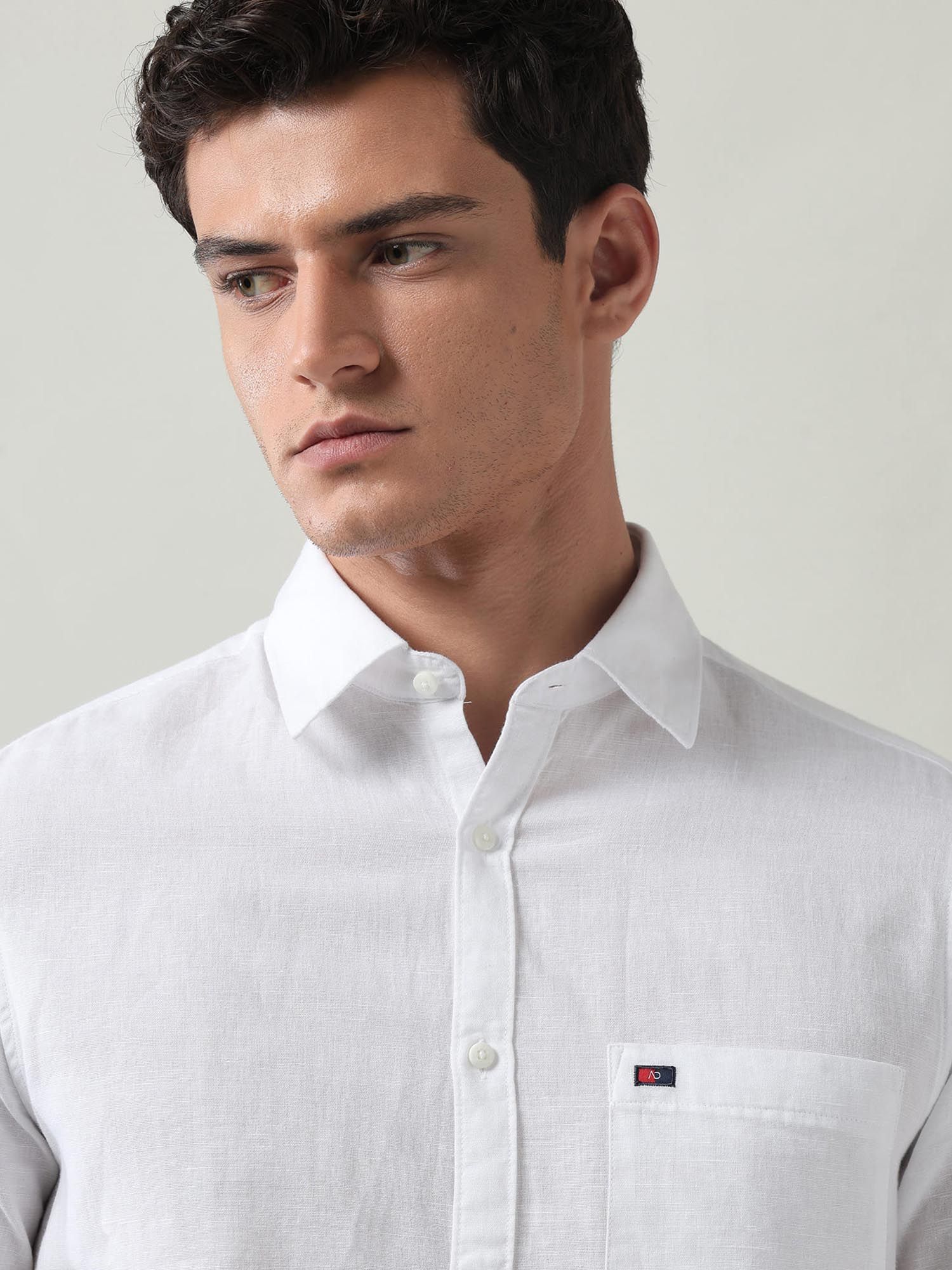 Solid Regular Fit Shirt White