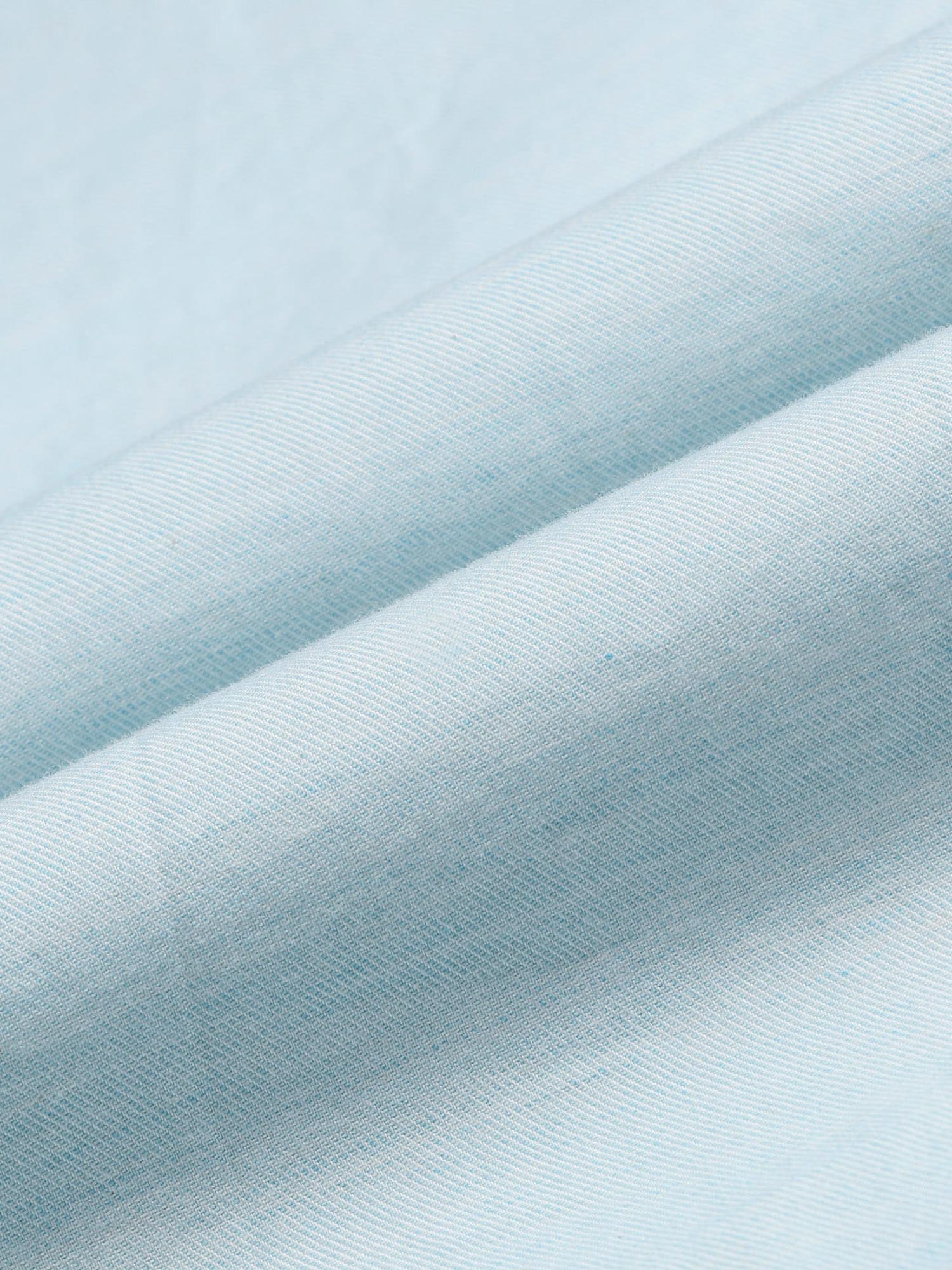 Solid Slim Fit Twill Shirt Aqua