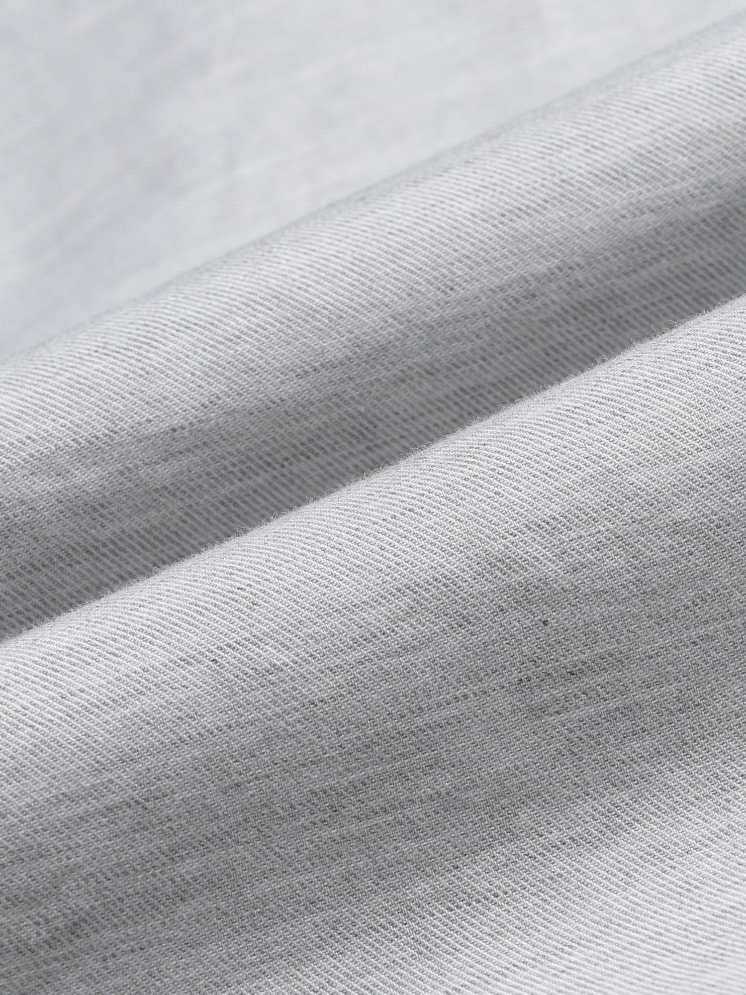 Solid Slim Fit Twill Shirt Grey