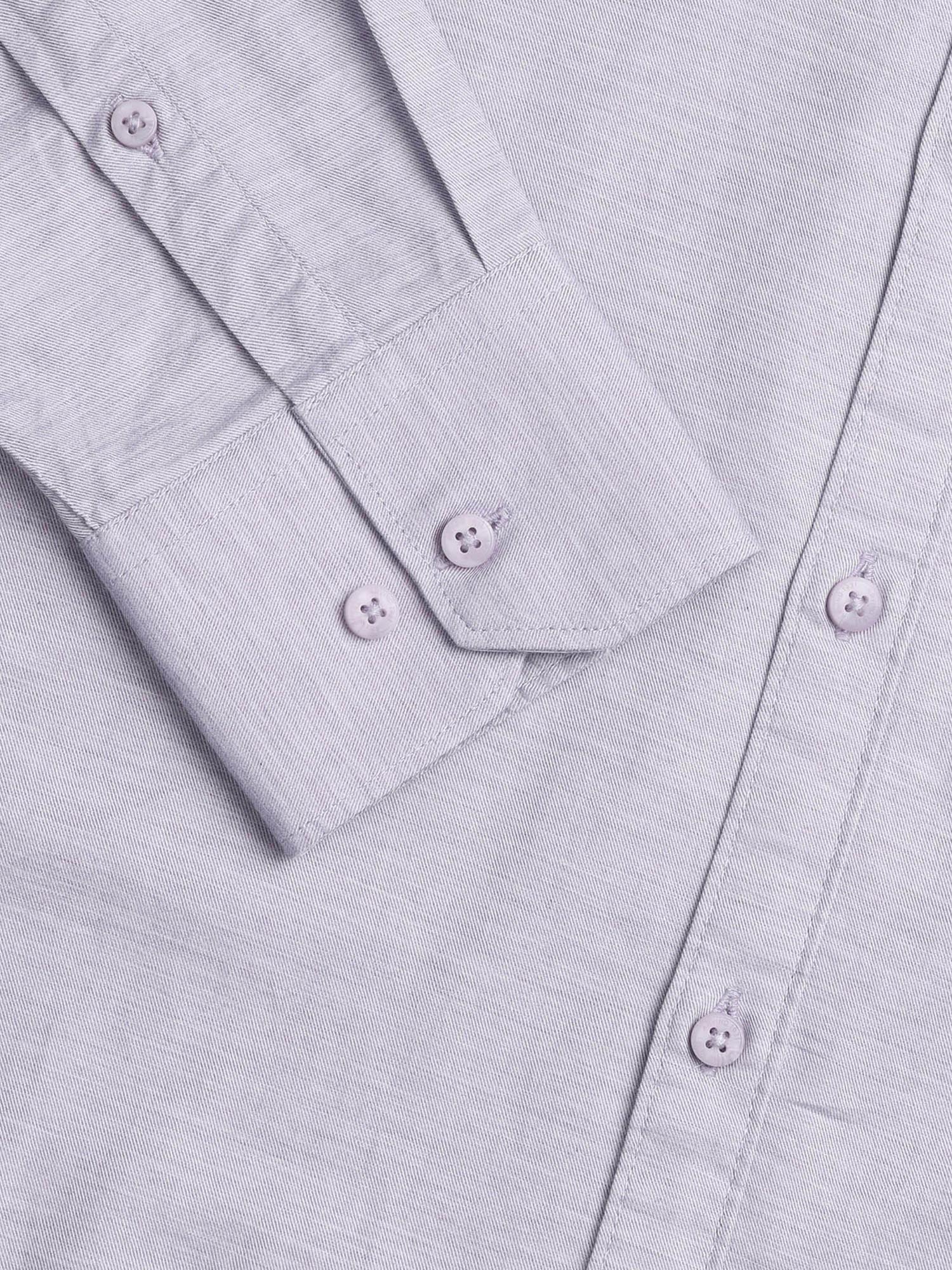 Solid Slim Fit Twill Shirt Lavender