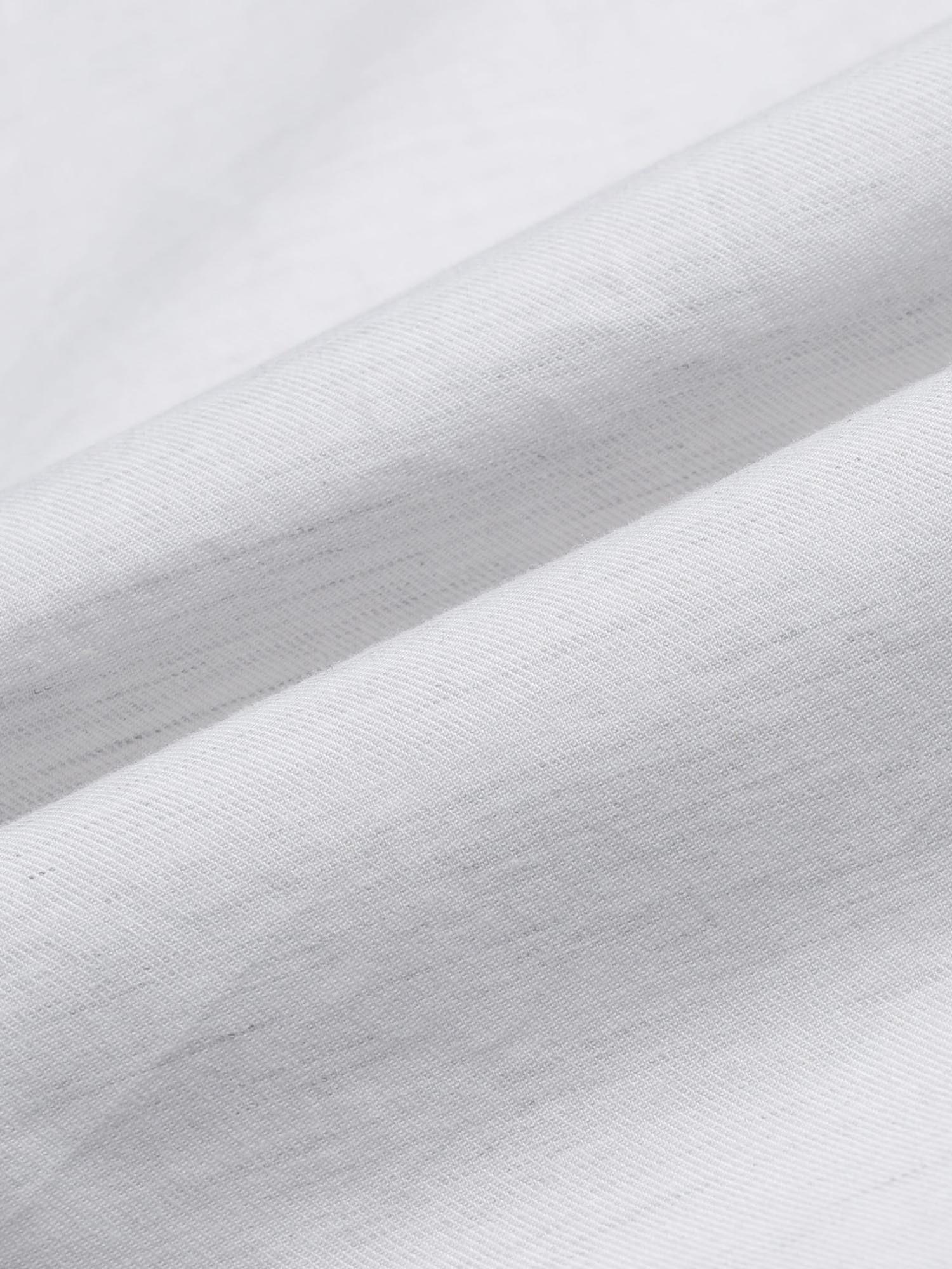 Solid Slim Fit Twill Shirt Off White