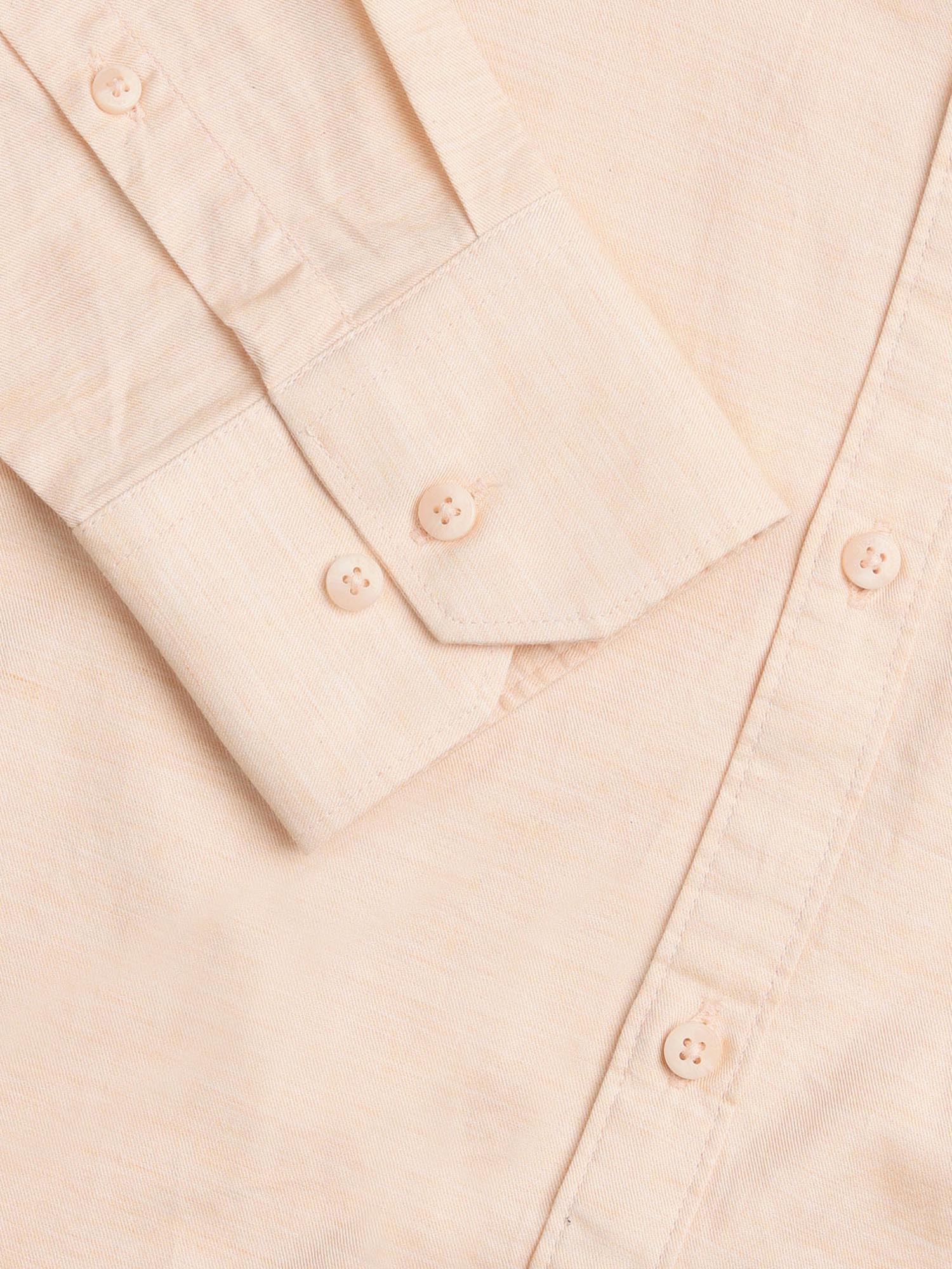 Solid Slim Fit Twill Shirt Orange