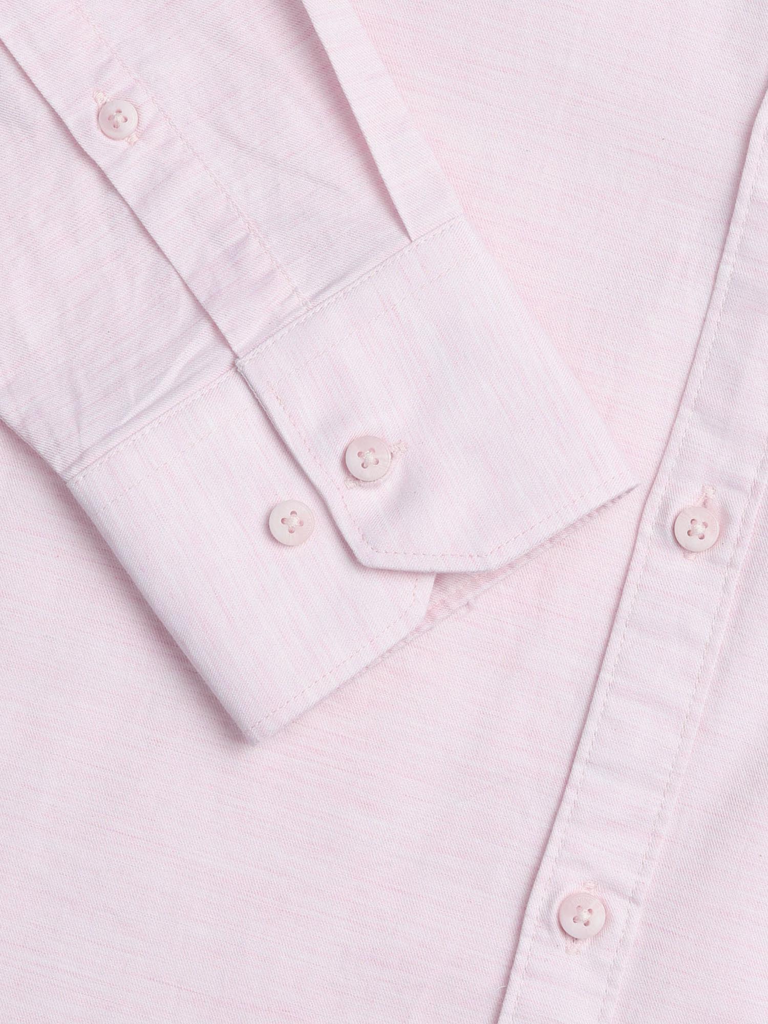 Solid Slim Fit Twill Shirt Pink