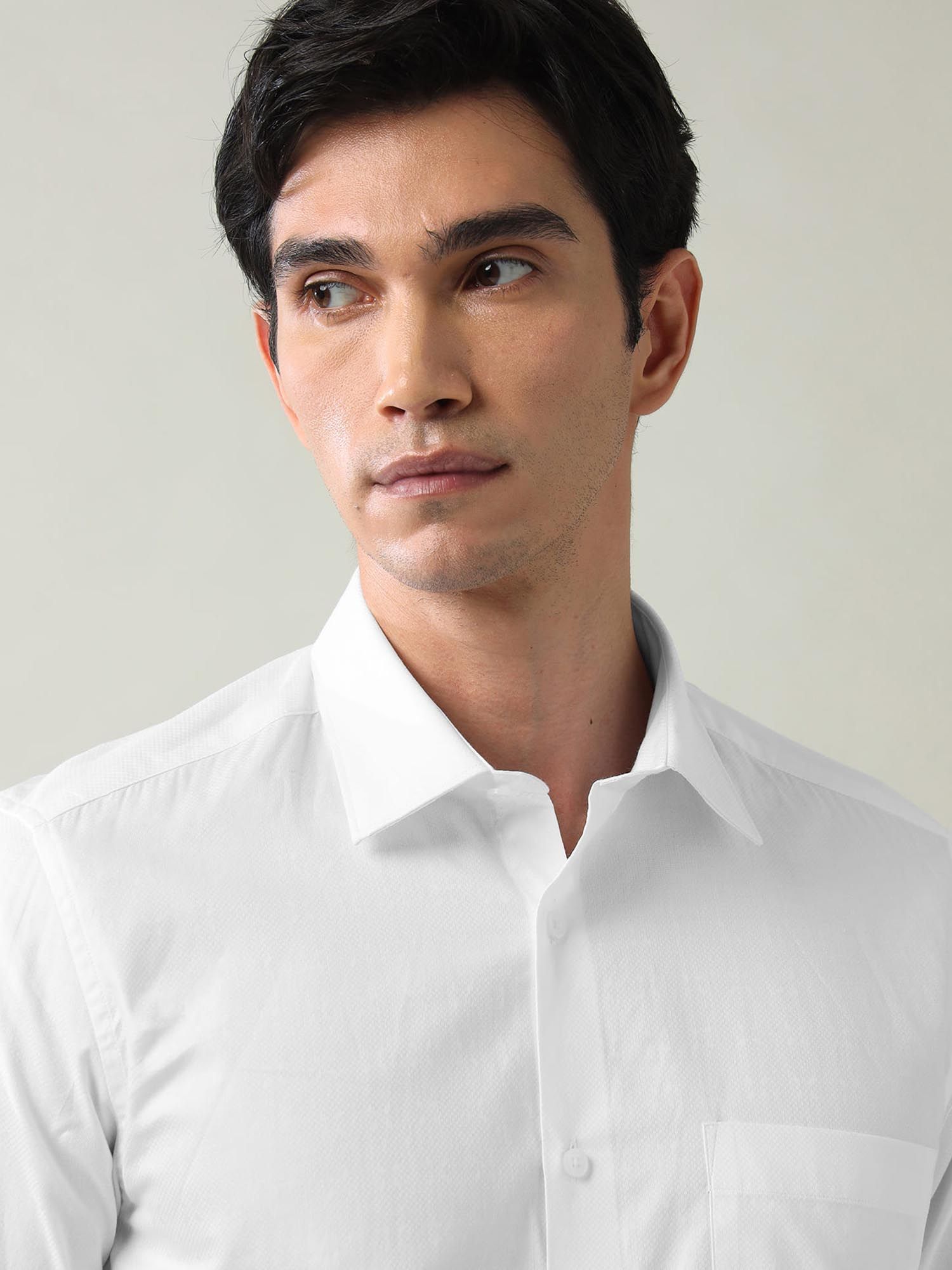 Solid Regular Fit Shirt White