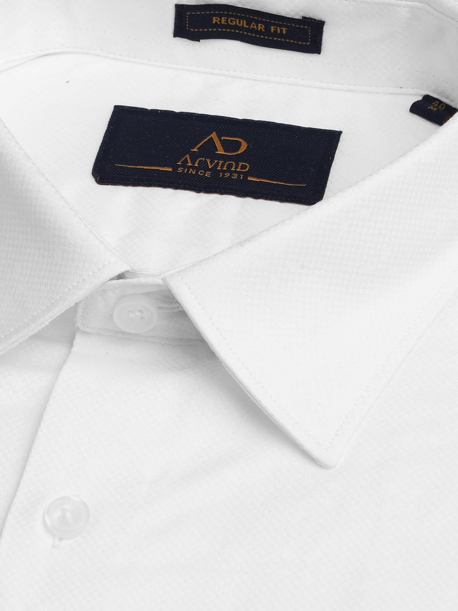 Solid Regular Fit Shirt White