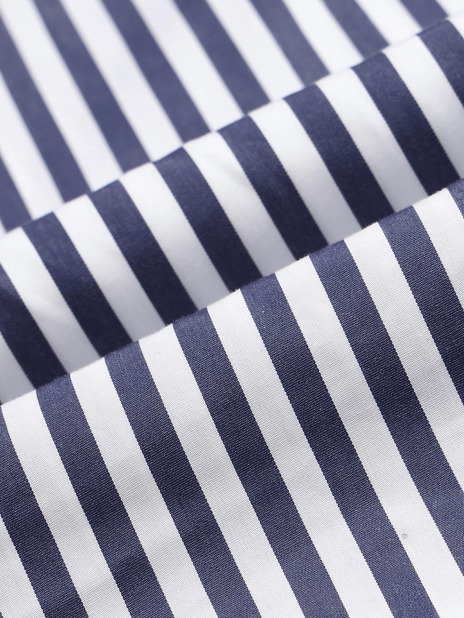 Vertical Striped Regular Fit Shirt Blue