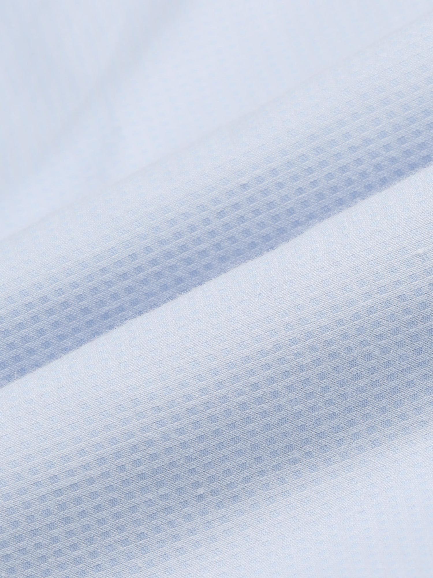 Textured Regular Fit Dobby Shirt Blue