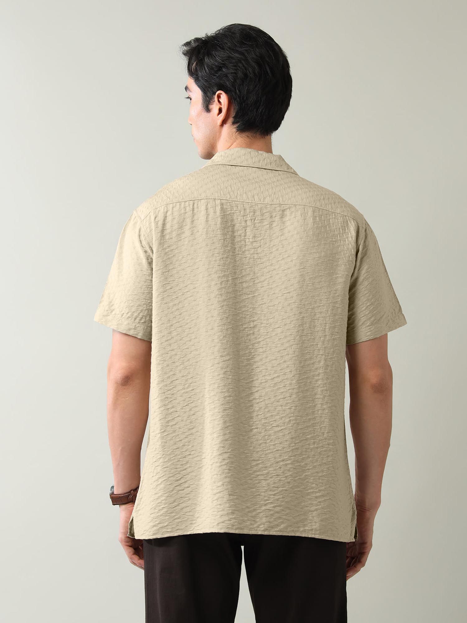 Air Soft Slim Fit Shirt Brown